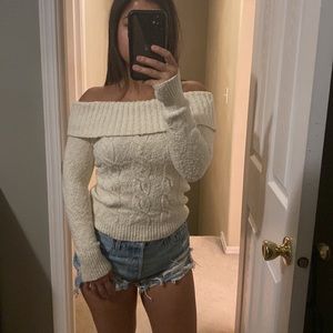 Free people off shoulder sweater xs